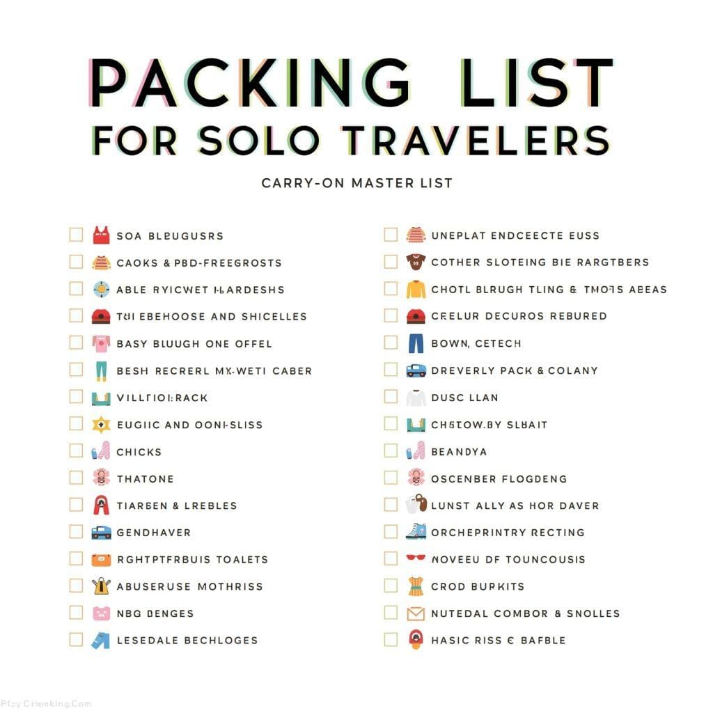 packing list